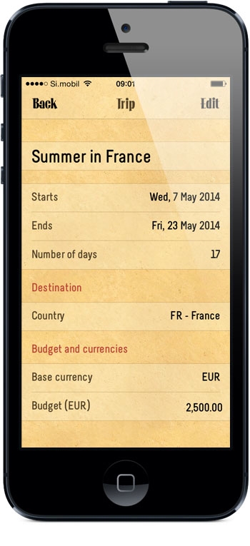 Manage trip Manage Trips